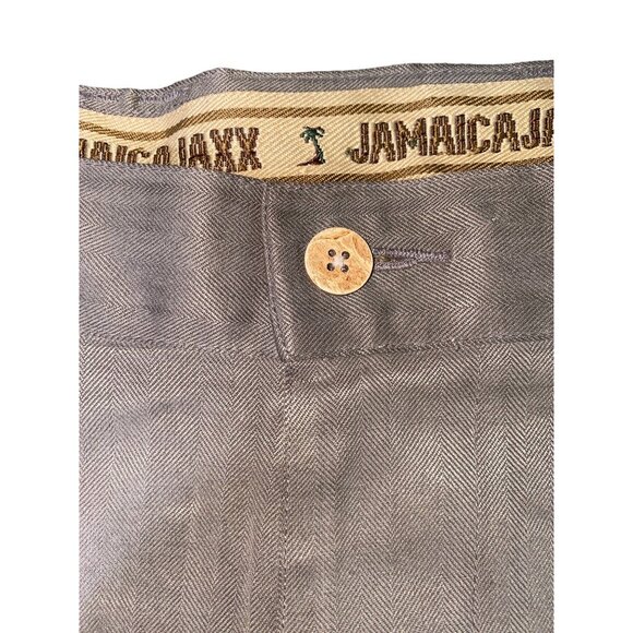 Jamaica Jaxx Mens Silk Dress Shorts W38 Gray Lightweight With Button Pockets - Picture 7 of 7